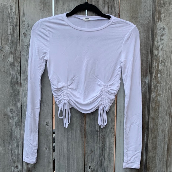 Ruched Cropped Long Sleeve - Picture 2 of 4